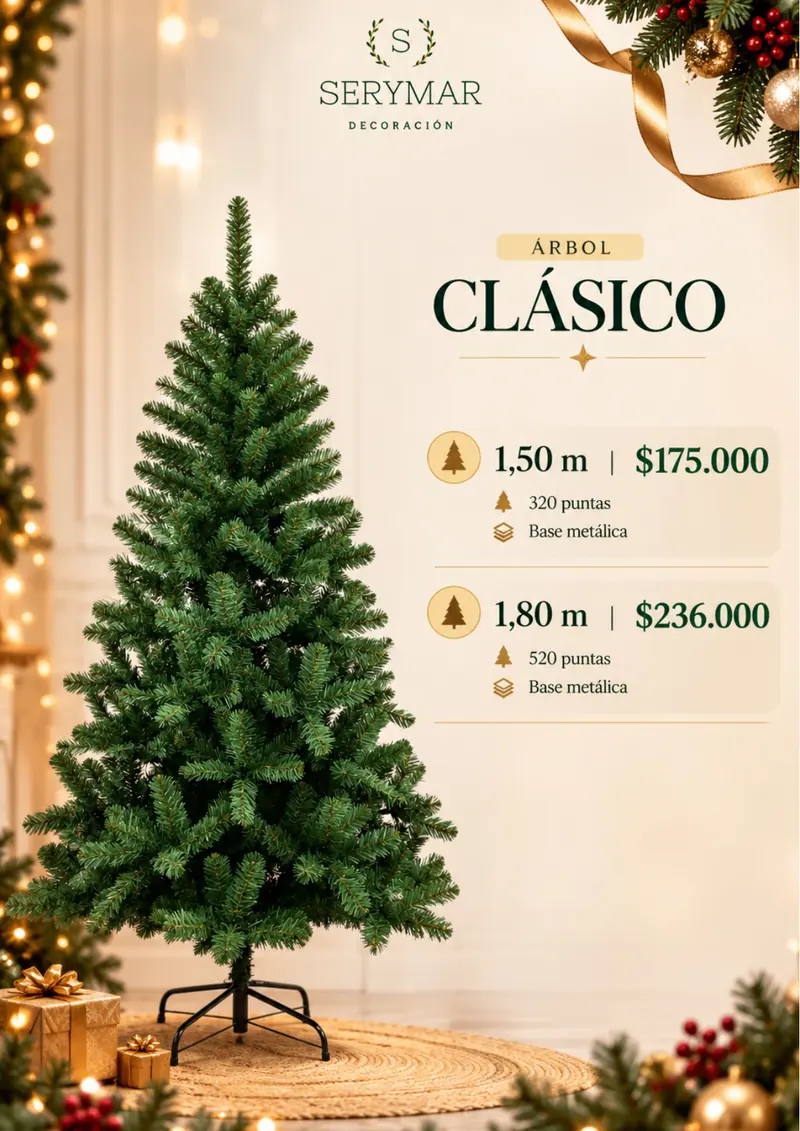 Árbol Clásico — página 9 del Catálogo Navidad 2026 de SERYMAR Decoración