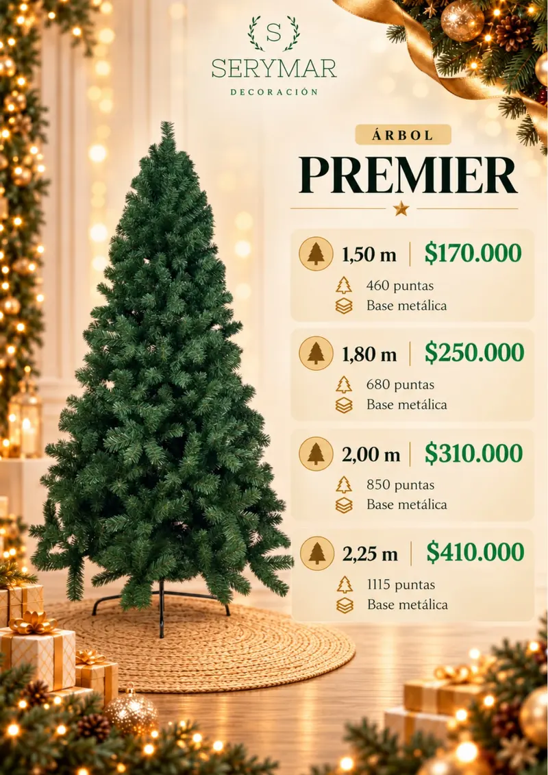 Árbol Premier — página 10 del Catálogo Navidad 2026 de SERYMAR Decoración