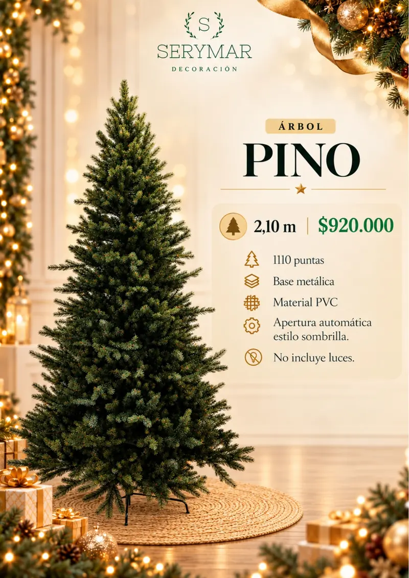 Árbol Pino — página 20 del Catálogo Navidad 2026 de SERYMAR Decoración