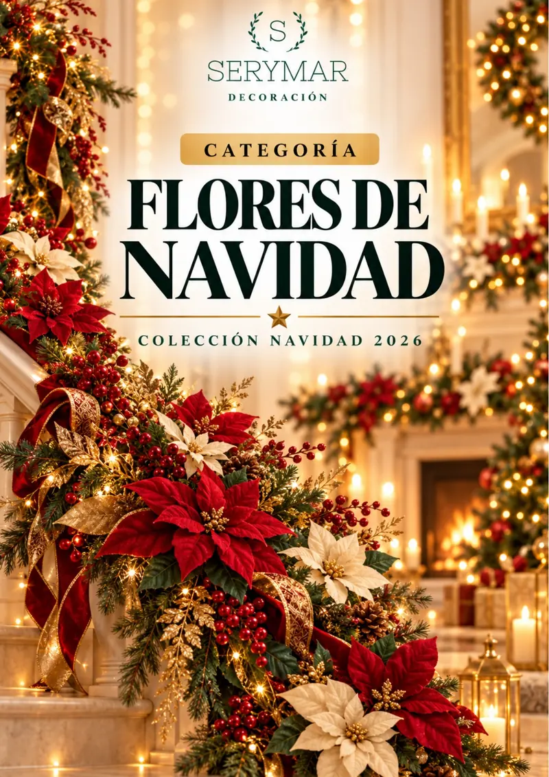 Flores de Navidad — página 31 del Catálogo Navidad 2026 de SERYMAR Decoración