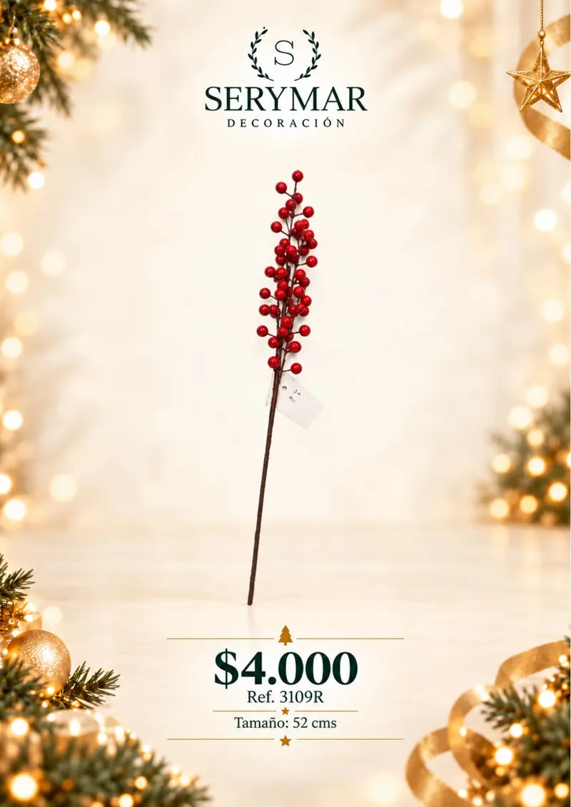 Follajes de Navidad · Ref. 3109R — página 57 del Catálogo Navidad 2026 de SERYMAR Decoración