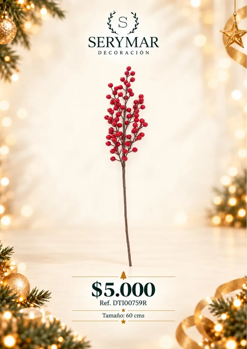 Follajes de Navidad · Ref. DTI00759R — página 60 del Catálogo Navidad 2026 de SERYMAR Decoración
