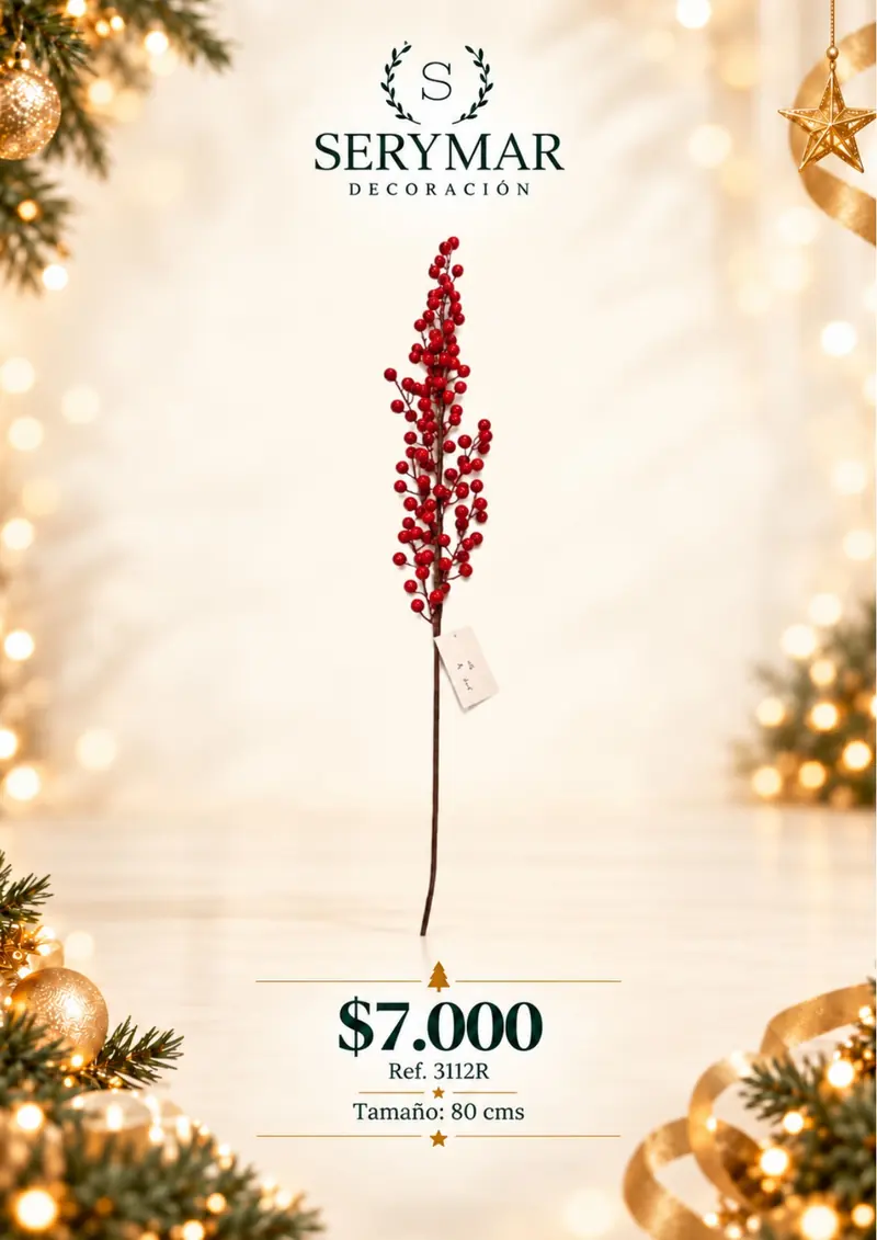 Follajes de Navidad · Ref. 3112R — página 66 del Catálogo Navidad 2026 de SERYMAR Decoración