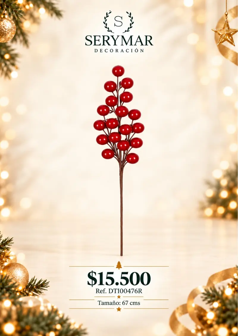 Follajes de Navidad · Ref. DTI00476R — página 71 del Catálogo Navidad 2026 de SERYMAR Decoración