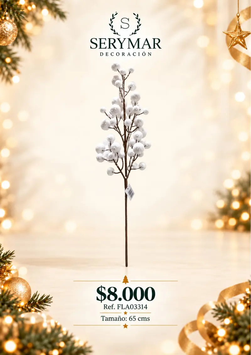 Follajes de Navidad · Ref. FLA03314 — página 73 del Catálogo Navidad 2026 de SERYMAR Decoración