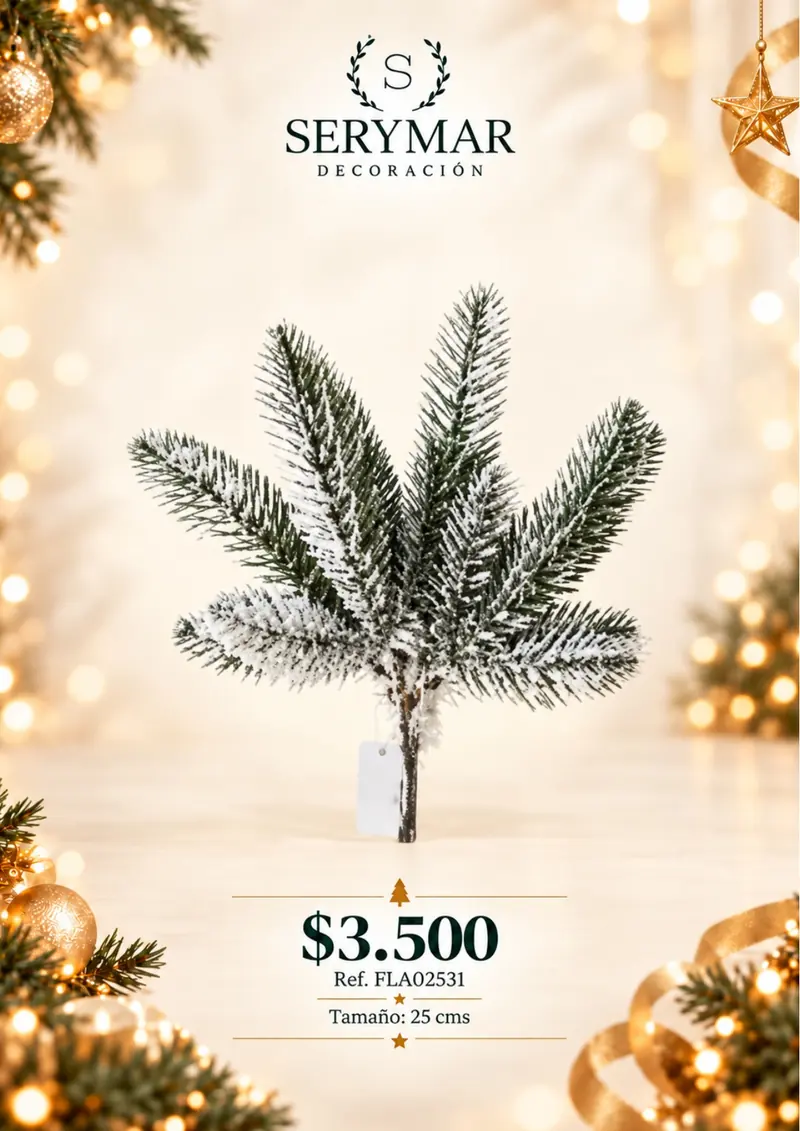 Follajes de Navidad · Ref. FLA02531 — página 74 del Catálogo Navidad 2026 de SERYMAR Decoración