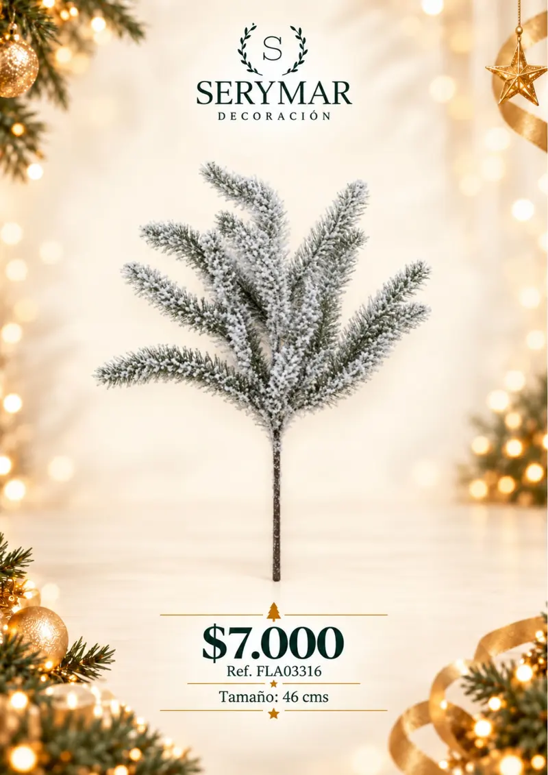 Follajes de Navidad · Ref. FLA03316 — página 75 del Catálogo Navidad 2026 de SERYMAR Decoración