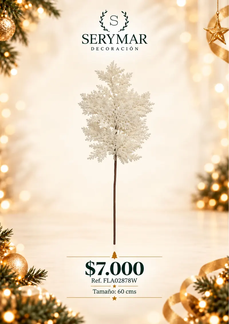 Follajes de Navidad · Ref. FLA02878W — página 79 del Catálogo Navidad 2026 de SERYMAR Decoración