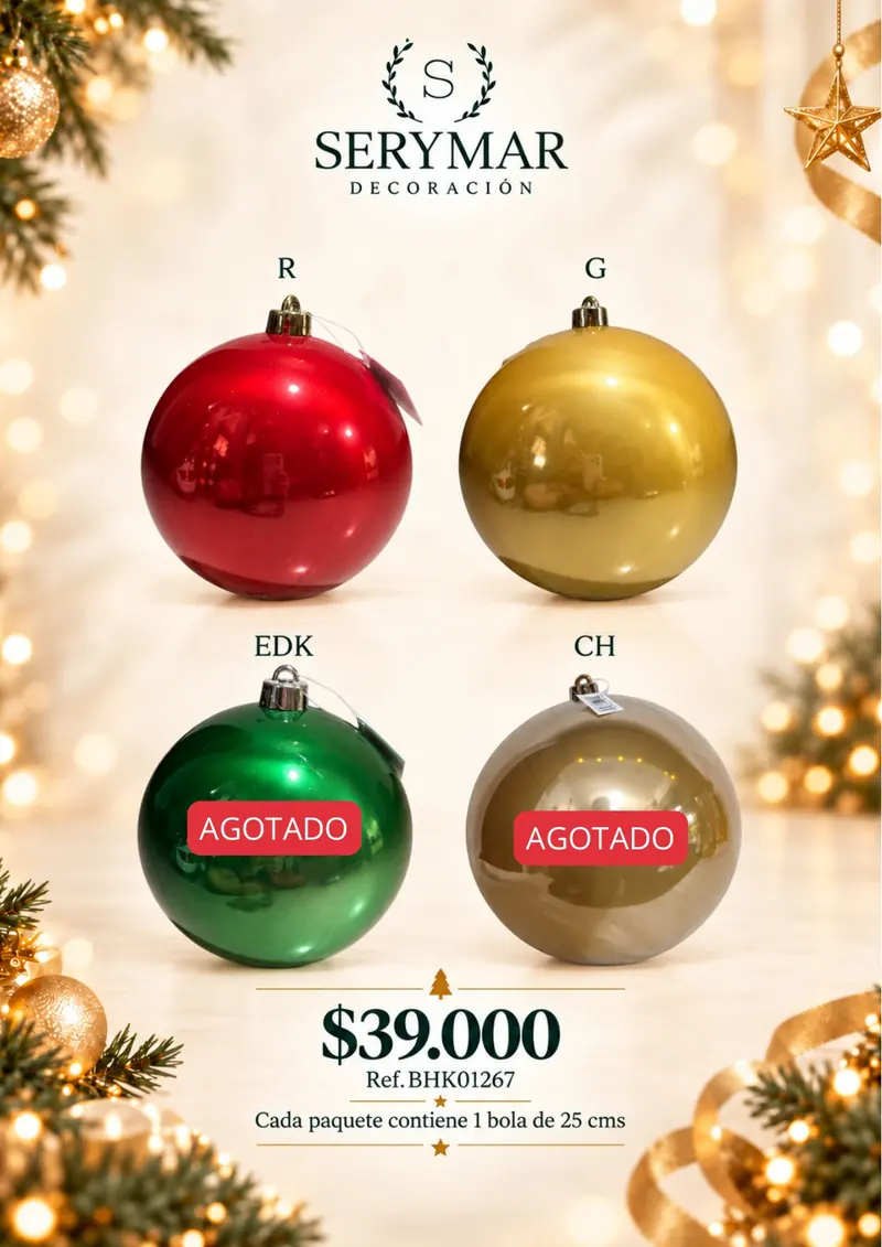 Bolas de Navidad · Ref. BHK01267 — página 111 del Catálogo Navidad 2026 de SERYMAR Decoración