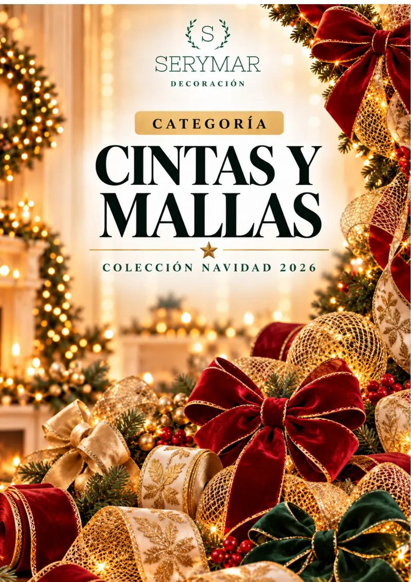 Cintas y mallas — página 121 del Catálogo Navidad 2026 de SERYMAR Decoración