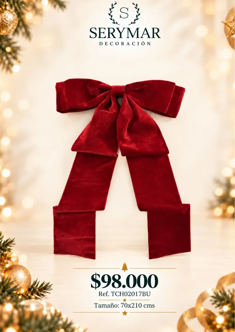 Cintas y mallas · Ref. TCH02017BU — página 129 del Catálogo Navidad 2026 de SERYMAR Decoración