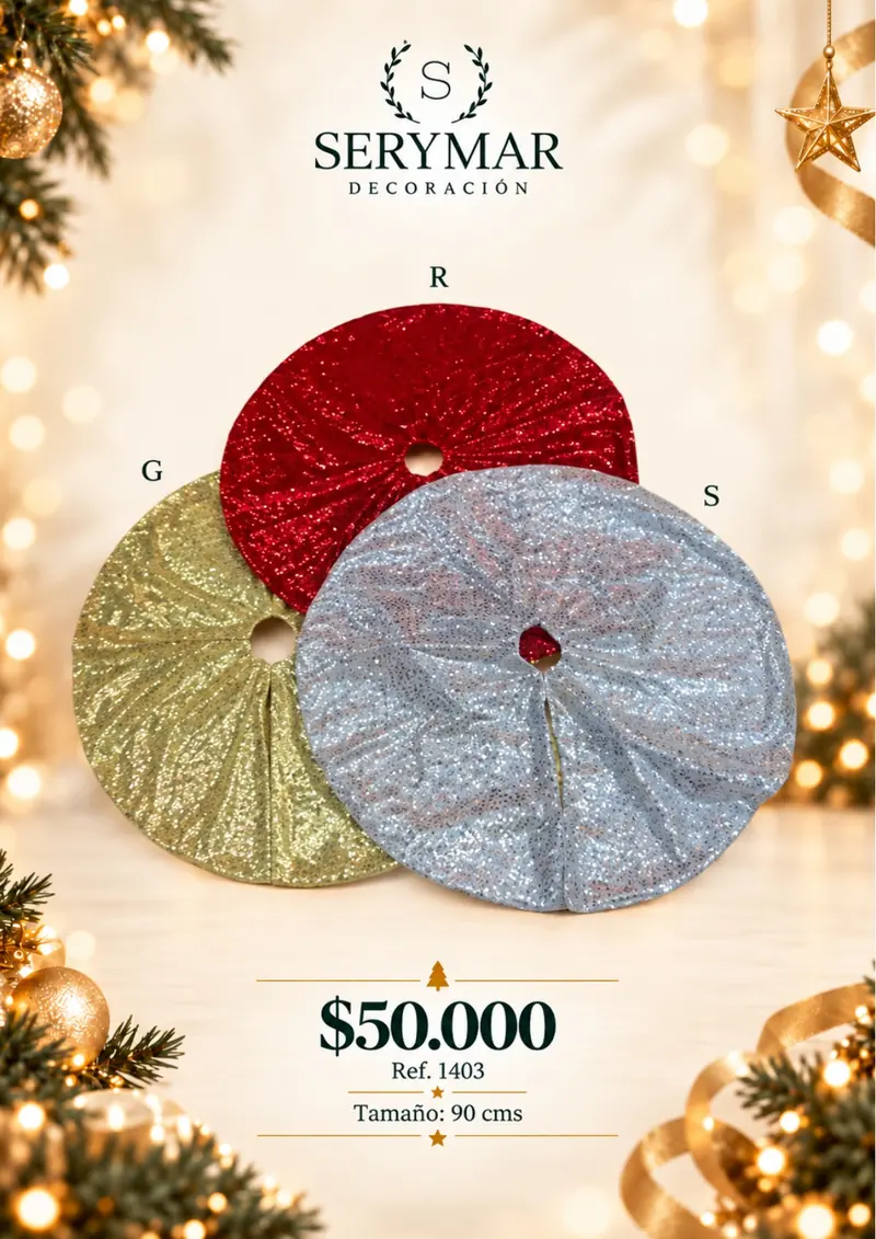 Complementos decorativos · Ref. 1403 — página 145 del Catálogo Navidad 2026 de SERYMAR Decoración